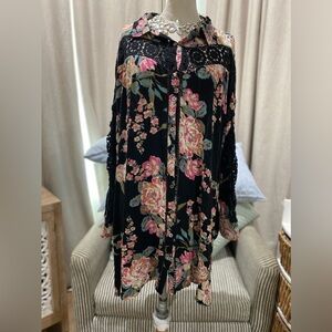 Floral mid knee or just above dress